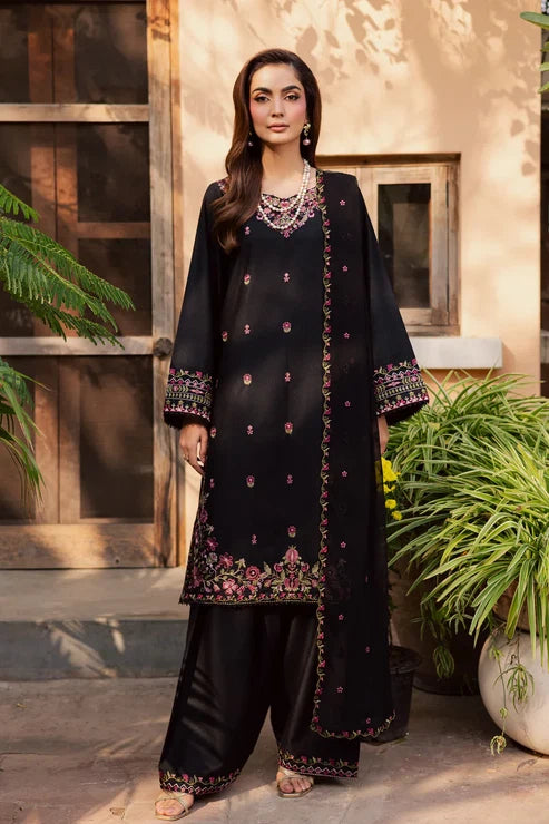 Warsha Black Embroided  (Stitched 3 PCS)