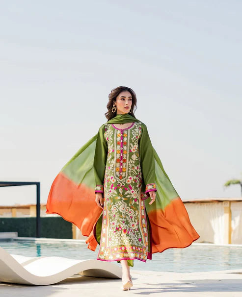AROOSA (Embroided stitched 3 PCS)
