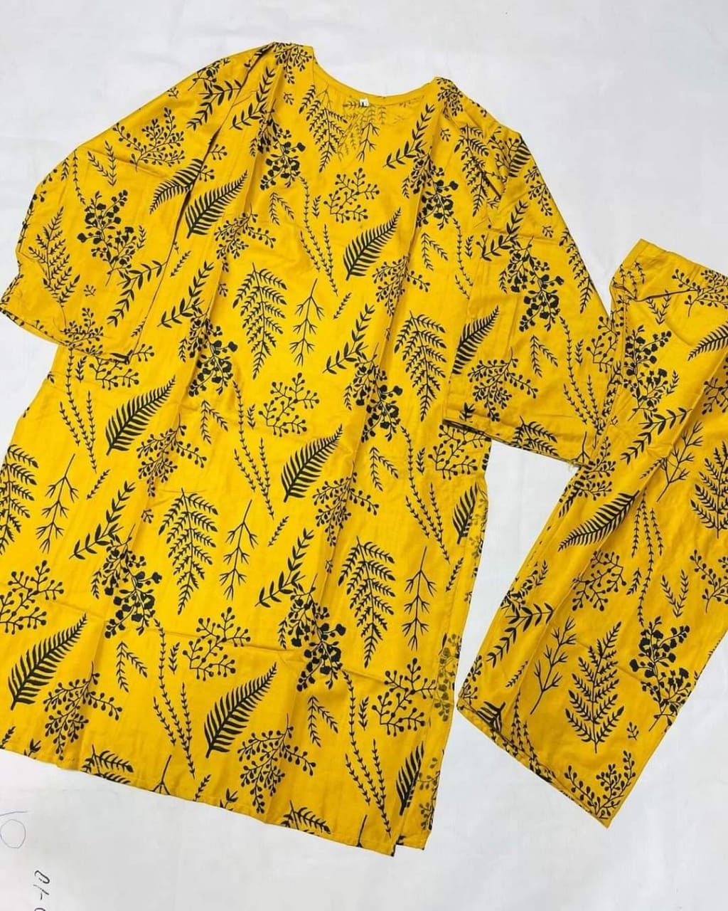 Floral Leaf (Stitched 2 Pcs)