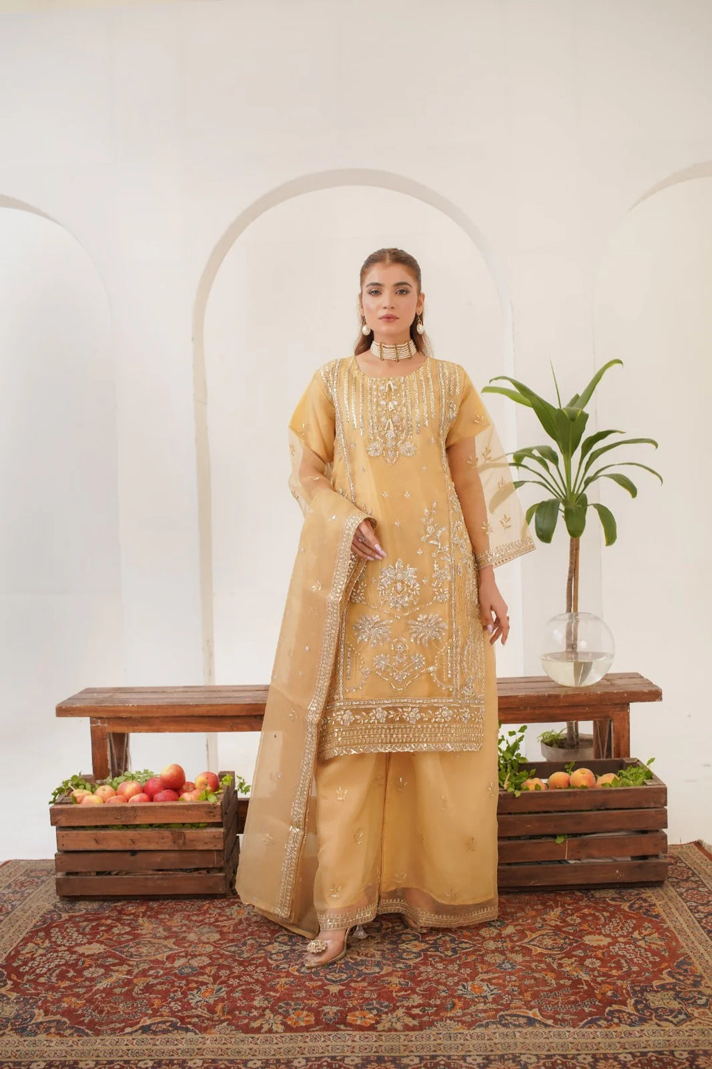 Areej Beige (Stitched 3 Pcs)