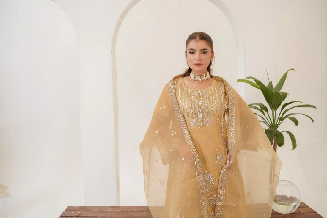 Areej Beige (Stitched 3 Pcs)