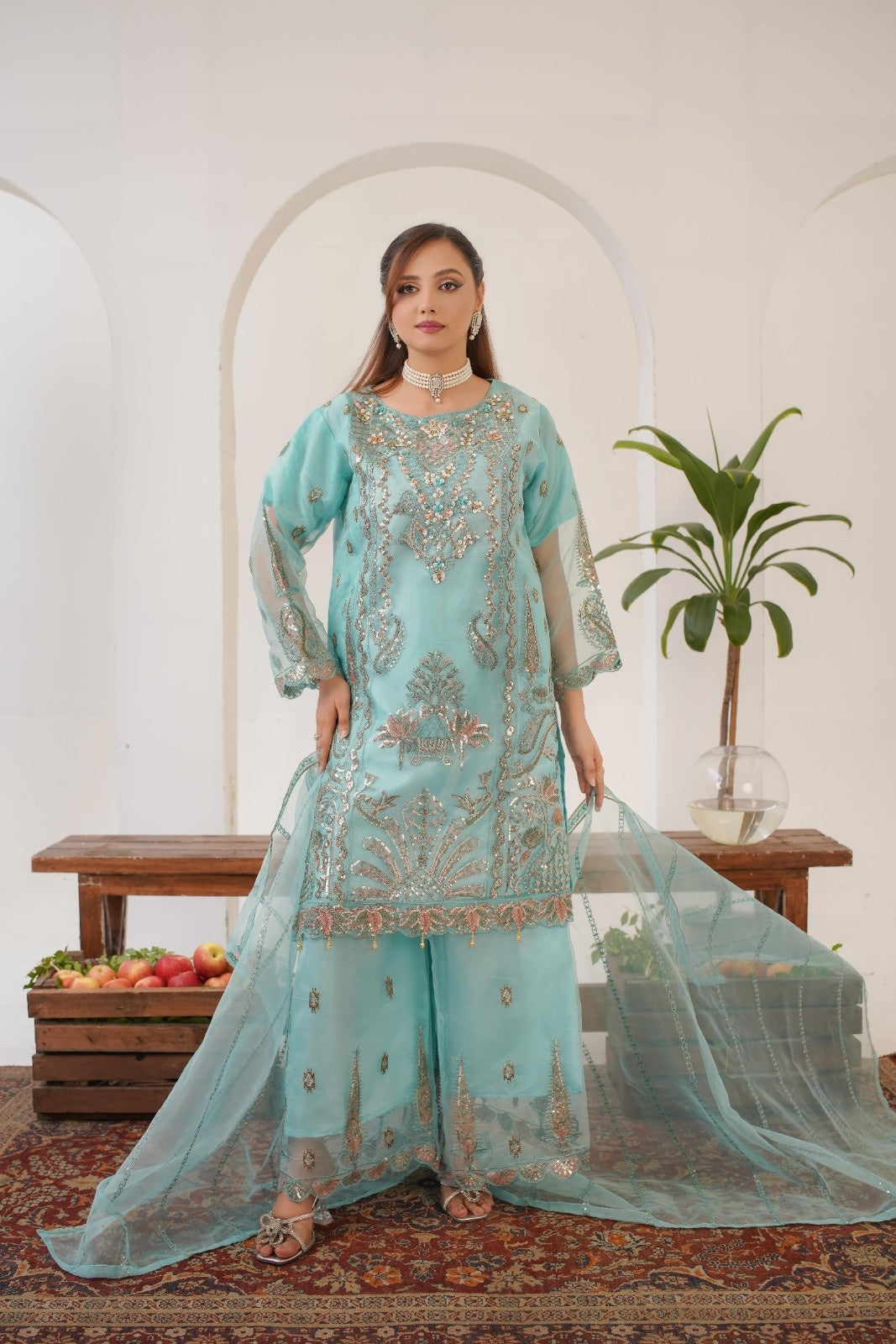 Payal SeaGreen (Stitched 3 Pcs)