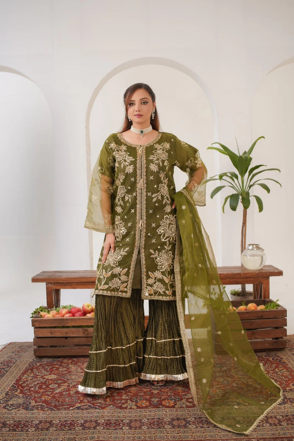 Kajal Parrot (Stitched 3 Pcs)