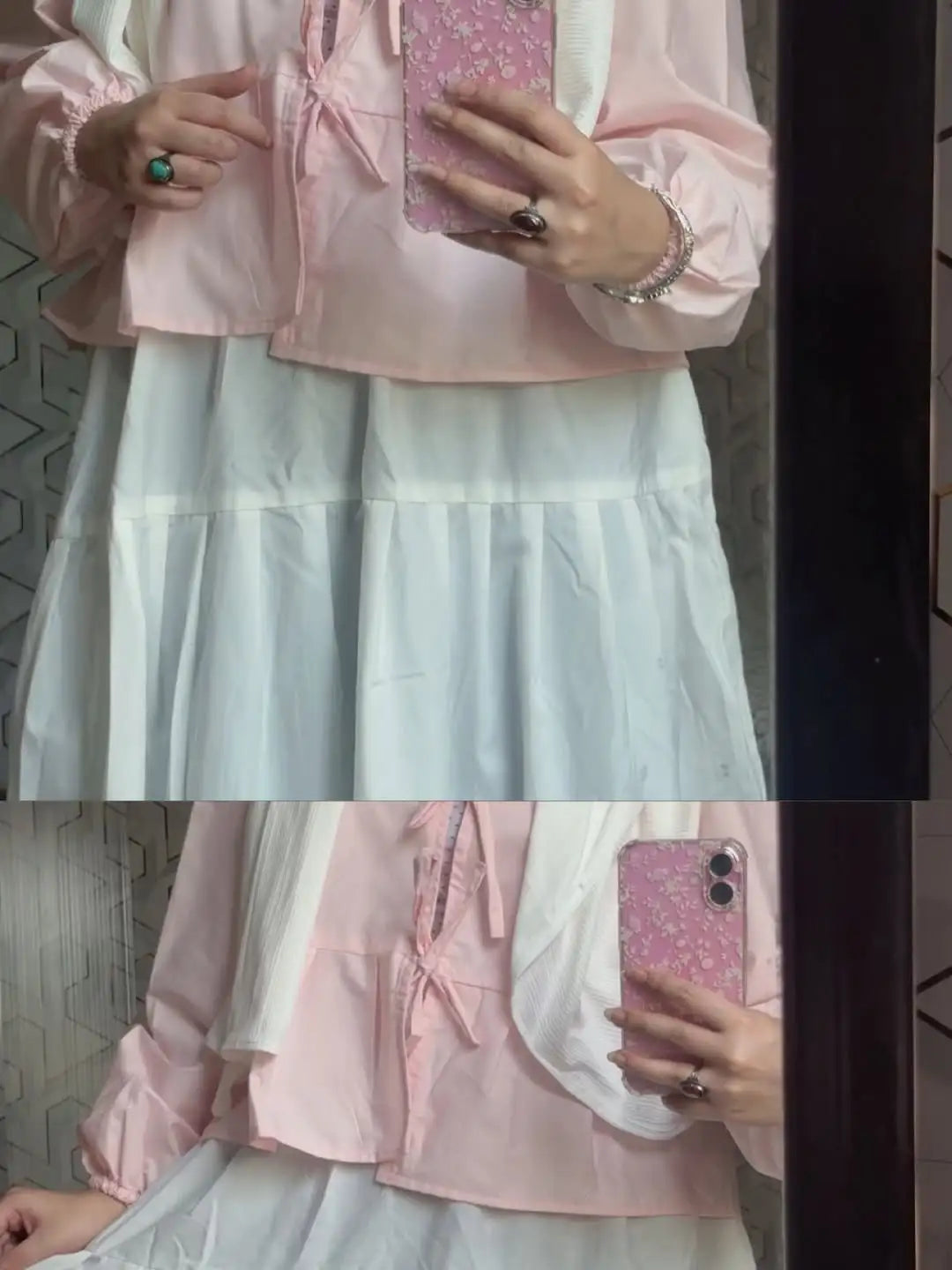 Sheelay Top and Skirt (Stitched 3 Pcs )