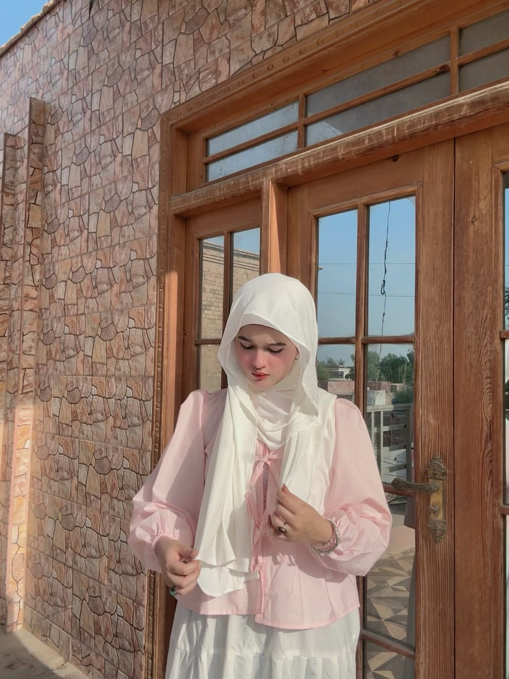 Sheelay Top and Skirt (Stitched 3 Pcs )