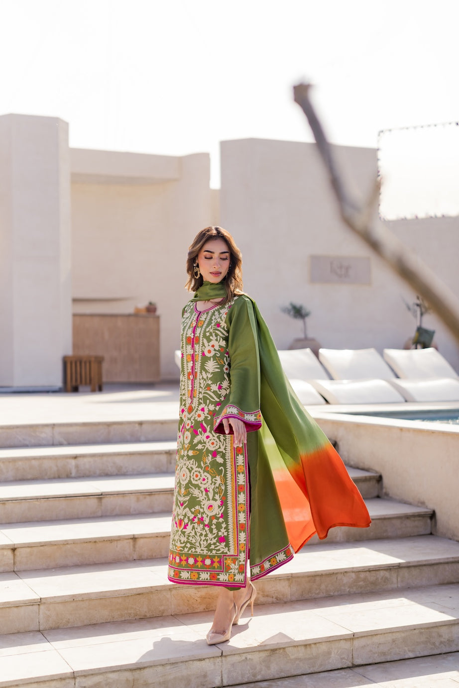 AROOSA (Embroided stitched 3 PCS)