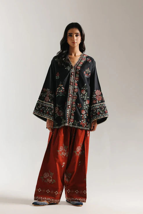 ETHNIC (BLACK & RED  STITCHED 2PC)